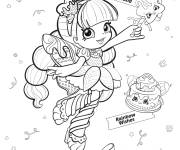 Coloriage Wanda Wand et Rainbow Wishes de Shopkins Shoppies