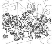 Coloriage La f&ecirc;te des shoppies Dolls pour filles