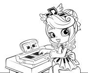 Coloriage et dessins gratuit Melodine Shoppie poup&eacute;e à imprimer