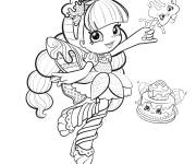 Coloriage et dessins gratuit Rainbow Kate Shoppie maternelle à imprimer