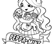Coloriage et dessins gratuit Shoppies Dolls Peppa Mint à imprimer