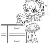 Coloriage et dessins gratuit Shoppies Kate poup&eacute;e pour enfants à imprimer
