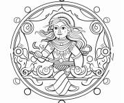 Coloriage Astrologie fantastique du Verseau