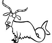 Coloriage et dessins gratuit Capricorne qui fait rire à imprimer