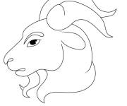 Coloriage Capricorne signe simple
