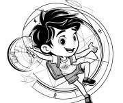 Coloriage C&eacute;l&eacute;bration d'anniversaire du zodiaque