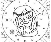 Coloriage Cercle du zodiaque de la Vierge