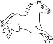 Coloriage Cheval facile signes du zodiaque