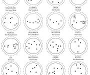 Coloriage Constellation d&eacute;taill&eacute; astrologie