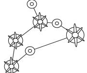 Coloriage Constellation du Lion en noir et blanc