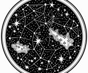 Coloriage Constellation du zodiaque simple