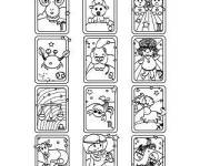 Coloriage Ensemble de signes d'horoscope mignon