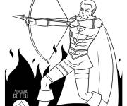 Coloriage Gar&ccedil;on qui symbolise le signe de Sagittaire