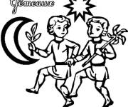 Coloriage G&eacute;meaux en vecteur