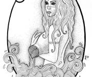 Coloriage Horoscope des signes du zodiaque Verseau
