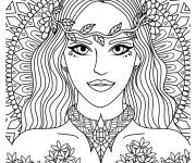 Coloriage Horoscope La couronne majestueuse de la Vierge