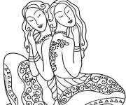 Coloriage humbles jumeaux gratuit