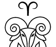 Coloriage Icone B&eacute;lier simple