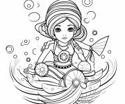 Coloriage Illustration de signe Astrologie du Verseau