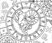 Coloriage Illustrations de Signe astrologique B&eacute;lier
