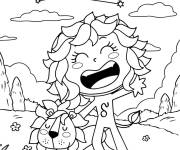 Coloriage Jolies petites filles comme un signe du zodiaque Lion