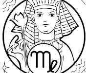 Coloriage L'embl&egrave;me majestueux de la Vierge