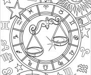 Coloriage La Balance zodiac