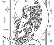 Coloriage La gr&acirc;ce c&eacute;leste du signe Vierge