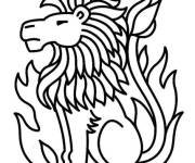 Coloriage Leo signe simple