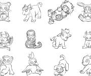 Coloriage Les 12 signes du zodiaque chinois