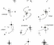 Coloriage Les &eacute;toiles des signes astrologiques