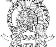 Coloriage Logo de signe Sagittaire