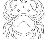 Coloriage Mod&egrave;le de signe Cancer