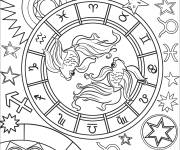 Coloriage Poissons zodiac en ligne