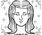 Coloriage Portrait c&eacute;leste du signe Vierge