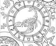 Coloriage Scorpion zodiac