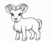 Coloriage Signe astrologique Capricorne animal
