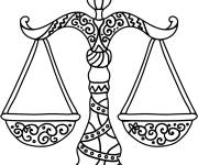 Coloriage Signe astrologique de la Balance