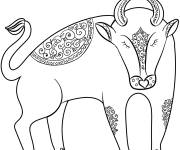 Coloriage Signe astrologique de Taureau pour enfants