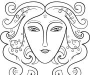 Coloriage Signe astrologique de Vierge