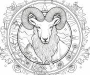 Coloriage Signe astrologique heureux