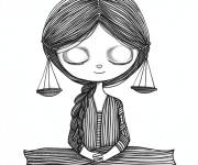 Coloriage Signe astrologique intricate de la Balance