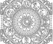 Coloriage Signe astrologique merveilleux