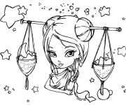 Coloriage Signe Balance pour les filles