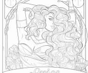 Coloriage Signe B&eacute;lier f&eacute;minine