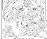 Coloriage Signe Cancer f&eacute;minine