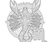 Coloriage Signe Cancer zentangle
