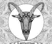 Coloriage Signe Capricornus