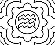 Coloriage et dessins gratuit Signe de Balance de Zodiaque stylis&eacute; à imprimer