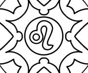 Coloriage et dessins gratuit Signe de B&eacute;lier de Zodiaque en vecteur à imprimer